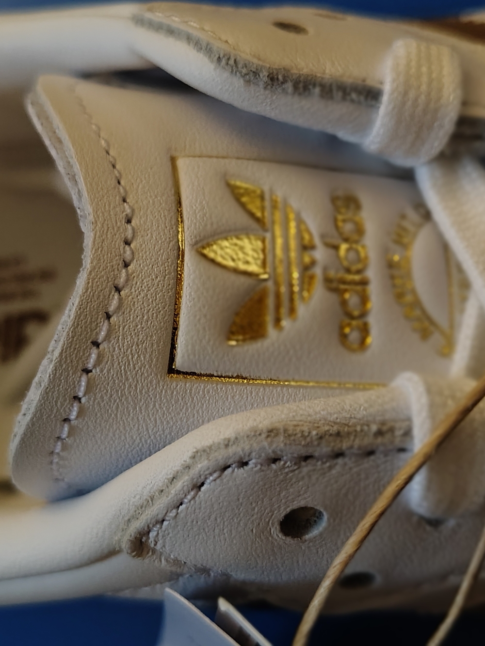 adidas Kids White & Gold Classic Sneakers
